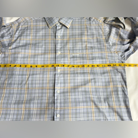 ALEX CANNON Men’s light blue and beige plaid long sleeve button down size XL - Picture 12 of 12